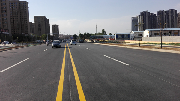 我集團承建的金河路（大河路-濱河路）建成通車(chē)